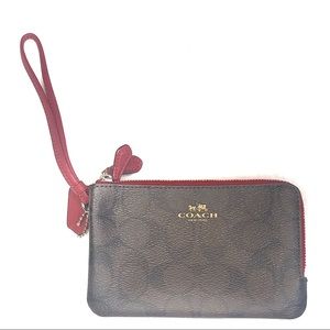 Coach wristlet with double zipper (b2)